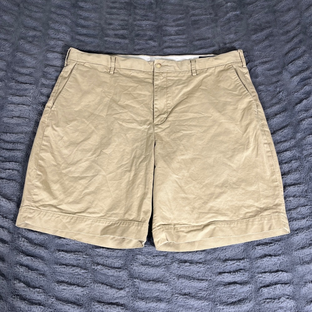 Polo Ralph Lauren Mens 40 Khaki Tan Stretch Classic Fit Chino Shorts‎ AP961